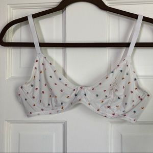 JCrew Unlined floral Bra 34D
